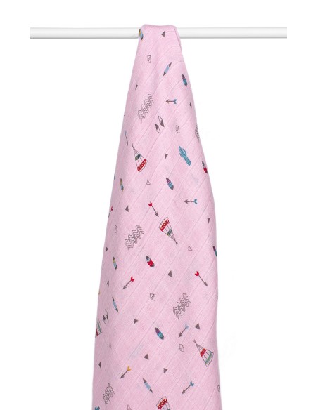 Muselina 1. 20X1. 20 Mod Cabaña Rosa