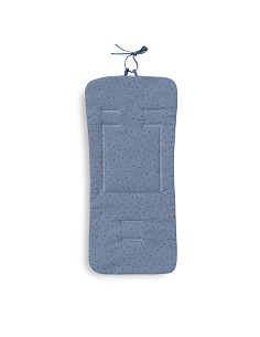 Colchoneta Reversible Muselina Punto+Estrella Petroleo