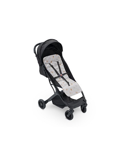 Colchoneta Reversible Nido Abeja+Animalitos Rosa