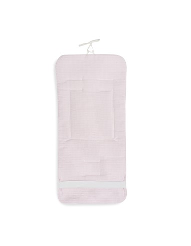 Colchoneta Reversible Nido de Abeja+Vichy Rosa