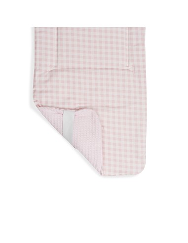 Colchoneta Reversible Nido de Abeja+Vichy Rosa