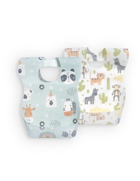 Babero Desechable Modelo Tiger Blanco