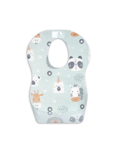 Babero Desechable Modelo Tiger Blanco