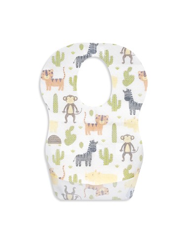 Babero Desechable Modelo Tiger Blanco
