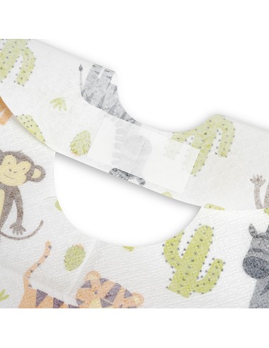 Babero Desechable Modelo Tiger Blanco