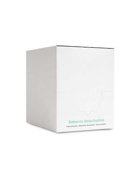 Babero Desechable Modelo Tiger Blanco