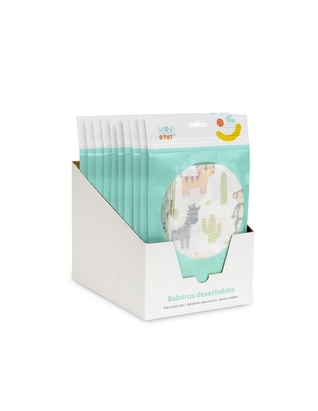 Babero Desechable Modelo Tiger Blanco