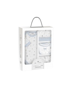 Set Regalo Body 4 Pcs 100% Alg Talla 0-6 Mod Animales Fox...