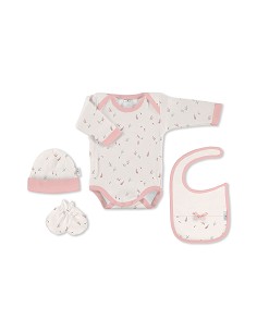 Set Regalo Body 4 Pcs 100% Alg Talla 0-6 Mod Flores... 2
