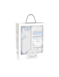 Set Regalo Body 4 Pcs 100% Alg Talla 0-6 Mod Conejito...