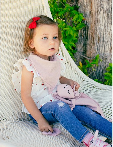 Dudu Muselina  Modelo Oso Rosa Maquillaje