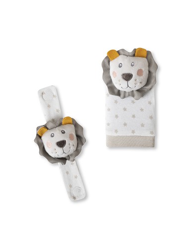 Set Sonajeros Para Pies y Muñecas Mod Leon