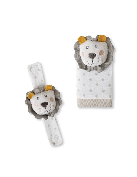 Set Sonajeros Para Pies y Muñecas Mod Leon