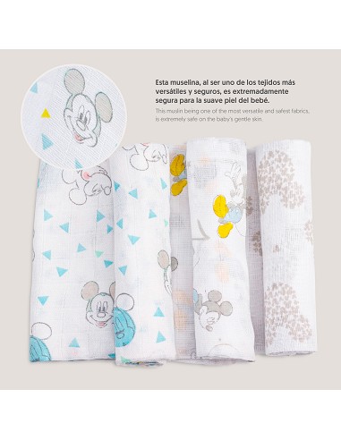 Gasas Mickey 80C80 cm Pack 3