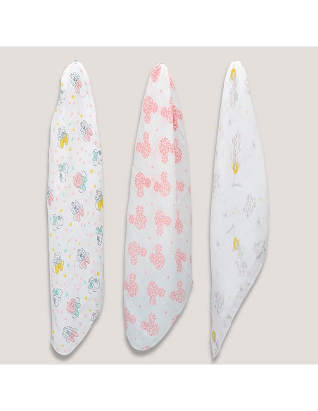 Gasa  Minnie 80X80 Xms Pack 3