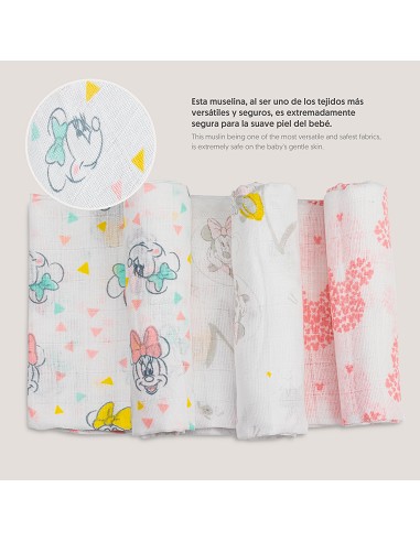 Gasa  Minnie 80X80 Xms Pack 3