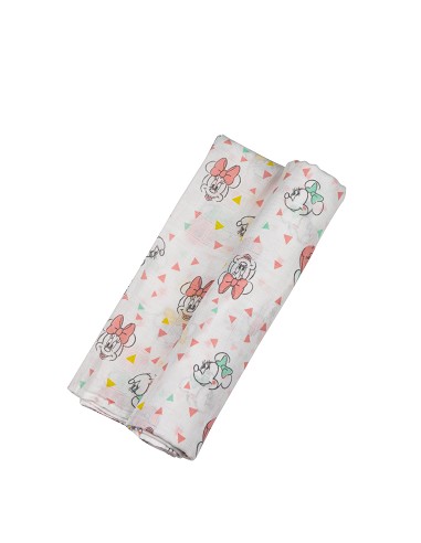 Muselina 100% Alg 120X120 Cms Pack 1 Mod Minnie...