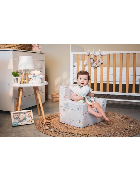 Set Sonajeros Para Pies y Muñecas Mod Osito Azul