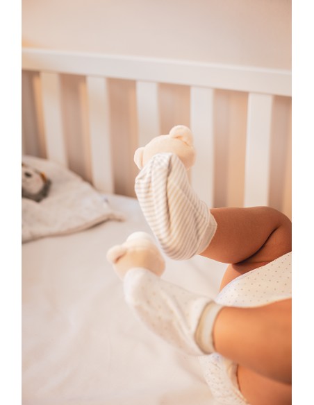 Set Sonajeros Para Pies y Muñecas Mod Osito Azul