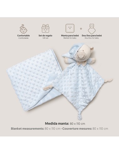 Manta Burbuja + Dou Dou Mod Osito Azul