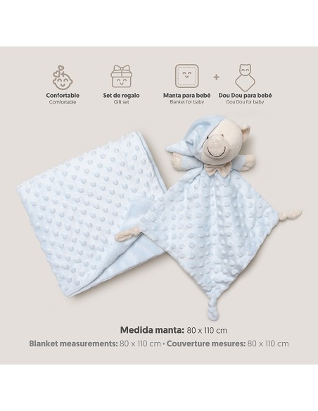 Manta Burbuja + Dou Dou Mod Osito Azul