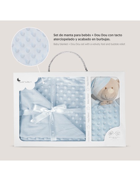 Manta Burbuja + Dou Dou Mod Osito Azul