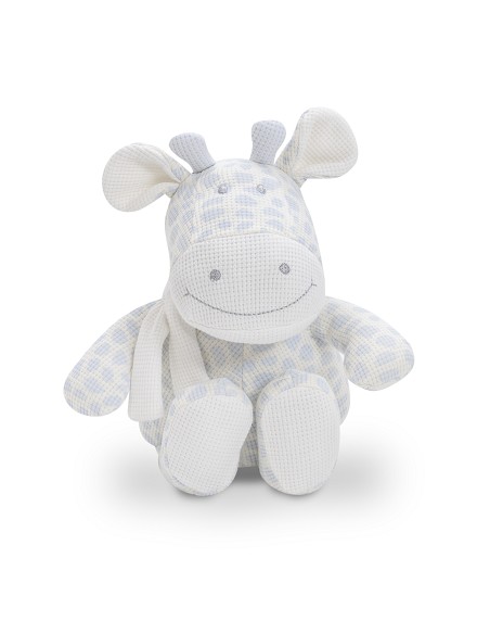 Set Peluche Crochet Jirafa+Manta Estrella Azul