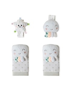 Set Sonajeros Para Pies y Muñecas Mod Pulpo