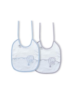 Pack 2 Baberos Azul/Gris