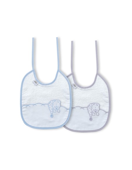 Pack 2 Baberos Azul/Gris