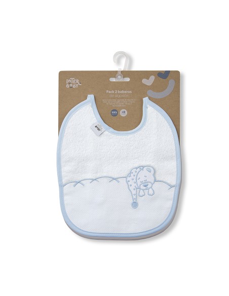 Pack 2 Baberos Azul/Gris