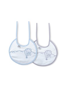 Pack 2 Baberos Azul/Gris