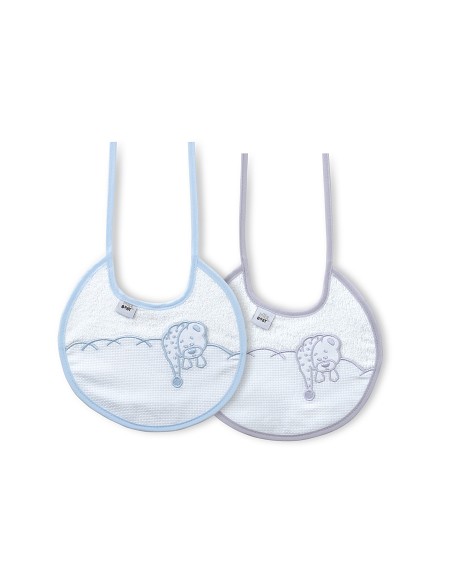 Pack 2 Baberos Azul/Gris