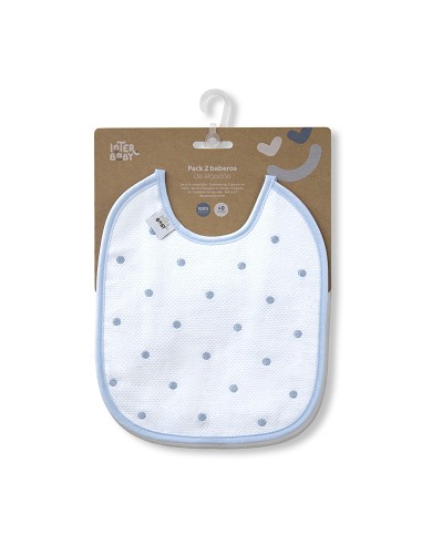 Pack 2 Baberos Azul/Gris