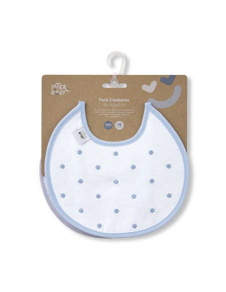 Pack 2 Baberos Azul/Gris