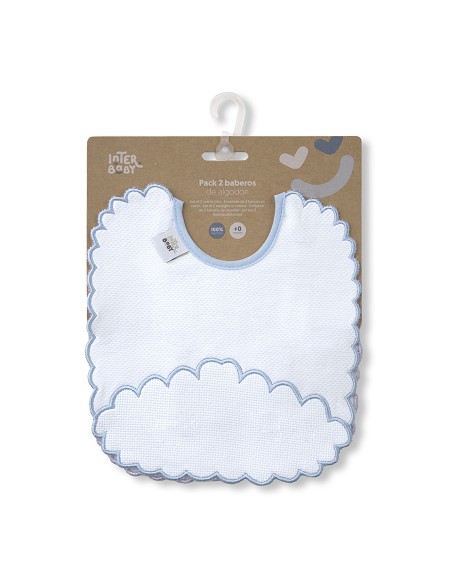 Pack 2 Baberos Azul/Gris