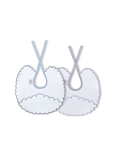 Pack 2 Baberos Azul/Gris