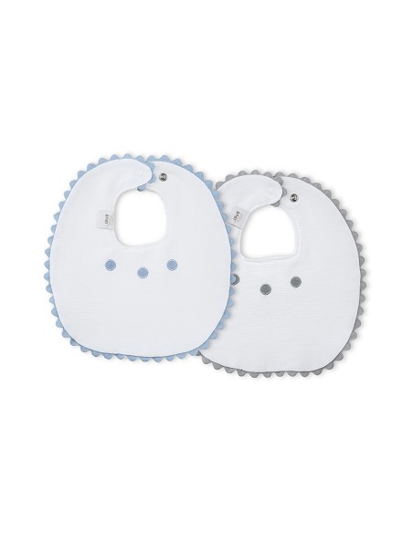Pack 2 Baberos Azul/Gris