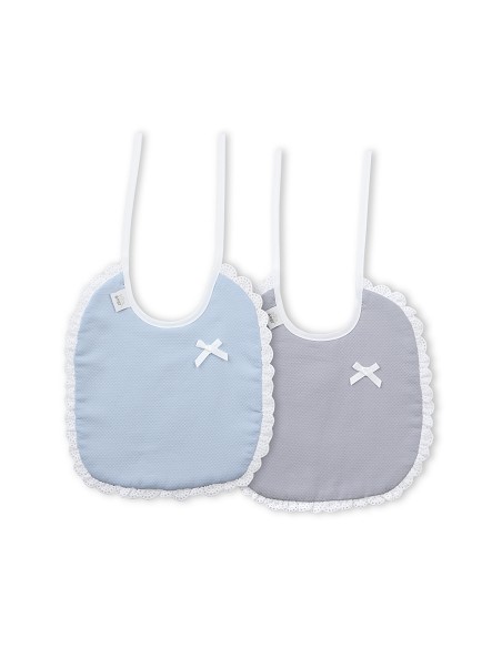 Pack 2 Baberos Azul/Gris