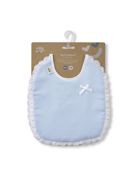 Pack 2 Baberos Azul/Gris