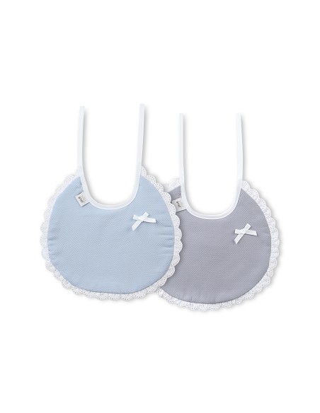 Pack 2 Baberos Azul/Gris