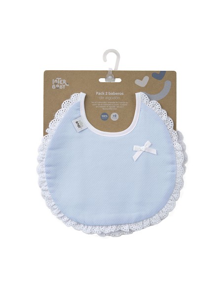 Pack 2 Baberos Azul/Gris