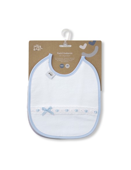 Pack 2 Baberos Azul/Gris