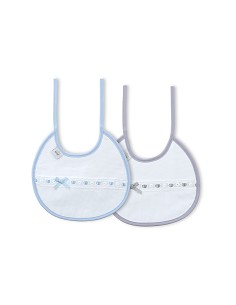 Pack 2 Baberos Azul/Gris