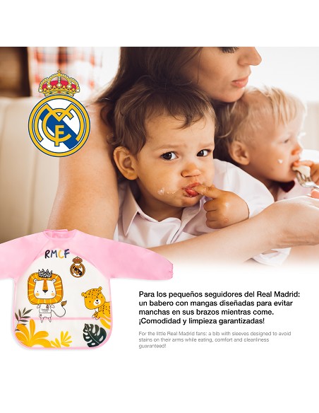 Babero Mangas Real Madrid Rosa