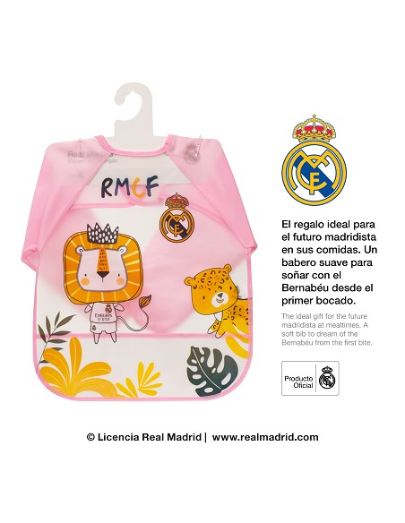 Babero Mangas Real Madrid Rosa
