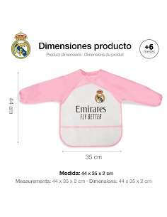 Babero Mangas Equipacion Rm Rosa 2