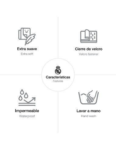 Babero Mangas Equipacion Rm Rosa