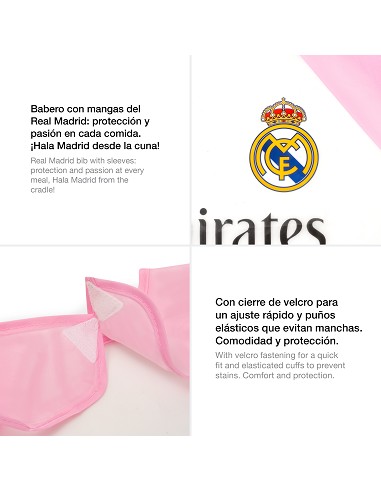 Babero Mangas Equipacion Rm Rosa