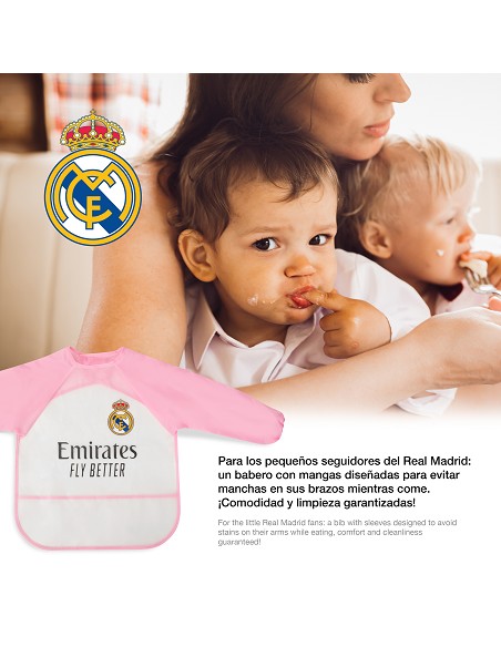 Babero Mangas Equipacion Rm Rosa